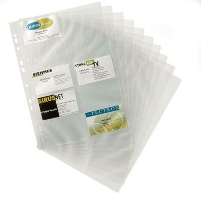 10 Stk. Durable Visitenkartenablage Hülle für Visifix® A4 transparent 2389-19