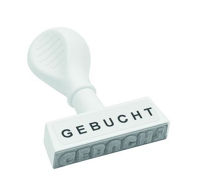 WEDO Stempel 19 312 Gebucht Textstempel weiß Höhe 55mm Kunststoff Lagertext