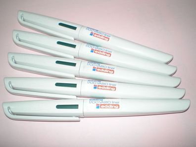 5x Edding 1700 VARIO signpen grün metallgefasste Spitze ca. 0,5mm Fineliner