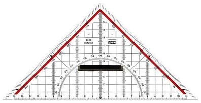 M + R Zeichendreieck 32 cm m. Griff Facette Tuschekante 2332 Geometriedreieck