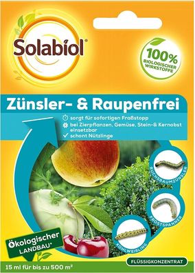 Solabiol Zünsler- und Raupenfrei, biologisches Mittel gegen Raupen an