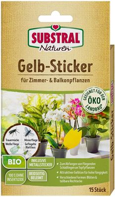 Substral Naturen Bio Gelbstecker, Gelbsticker, insektizidfreie Leimfallen zum