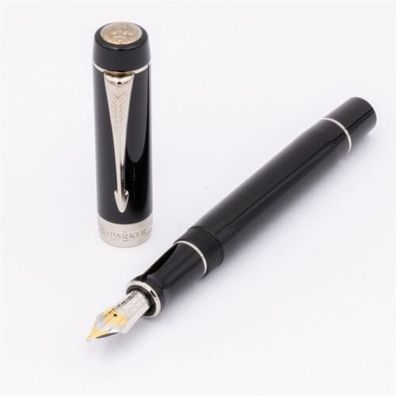 Duofold Classic Black Centennial CT Fountain Pen 18K M