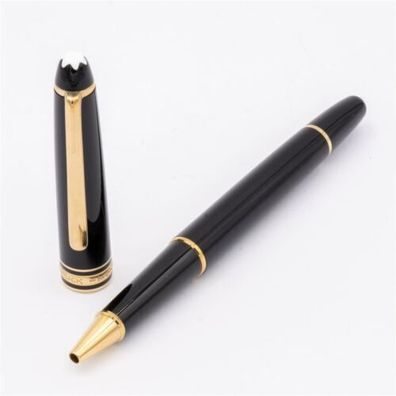 Montblanc Meisterstück 163 Classique Rollerball-Pen Schwarz Gold Coated