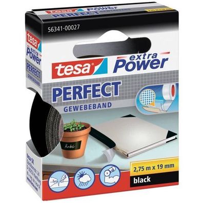 tesaband® 56341-00027 TESA Gewebeband 2,75mx19mm schwarz Premium Klebeband