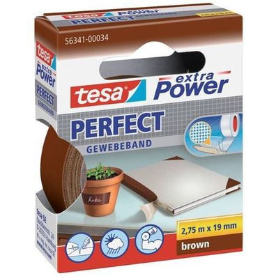 tesaband® 56341-00034 TESA Gewebeband 2,75mx19mm braun Premium Klebeband