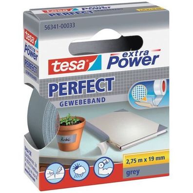 tesaband® 56341-00033 TESA Gewebeband 2,75mx19mm grau Premium Klebeband