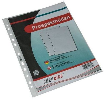 Büroring Prospekthüllen A4 60my PP genarbt BRG620239