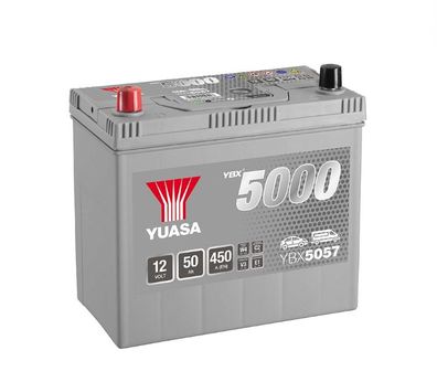 YUASA YBX5057 12V 50Ah 450A High Performance SMF-Batterien ca. 50.000 Starts