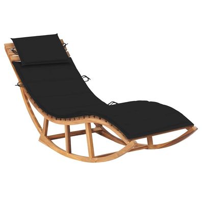 vidaXL Schaukelliege mit Auflage Massivholz Teak