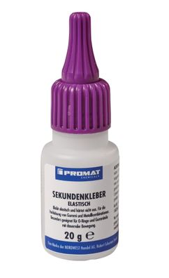 Sekundenkleber elastisch 20g farblos Flasche PROMAT Chemicals