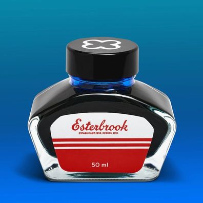 Esterbrook Tintenglas - "Shimmer" Aqua (Hellbau) - 50ml