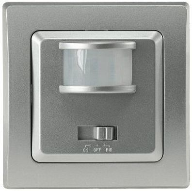 DELPHI Bewegungsmelder 160°, silber LED geeignet, 250V , Unterputz