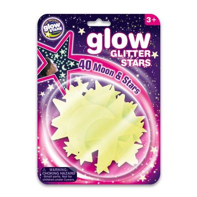 Brainstorm Glow Glitter Stars