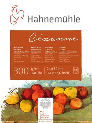 Hahnemühle Aquarellblock Cézanne rau, 300g/m², 10 Blatt, verschiedene Größen