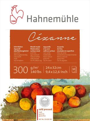 Hahnemühle Aquarellblock Cézanne matt 300g/m², 10 Blatt, verschiedene Größen