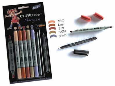 Copic Ciao 5 + 1 Set Manga 4