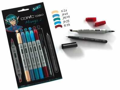 Copic Ciao 5 + 1 Set Manga 2