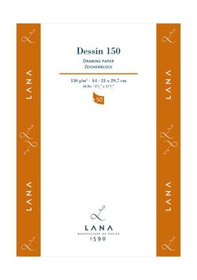 Lana Dessin Zeichenblock 150g/m², 50 Blatt, verschiedene Größen