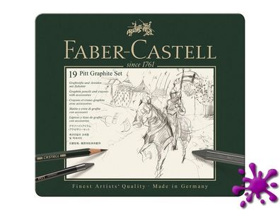 Faber-Castell Graphite-Set medium Metalletui