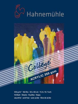 Hahnemühle College-Acrylblock 350g/m², 10 Blatt, verschiedene Größen