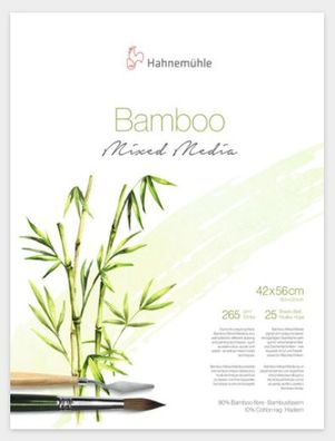 Hahnemühle Bamboo Mixed Media Block 265g/m², 25 Blatt, verschiedene Größen