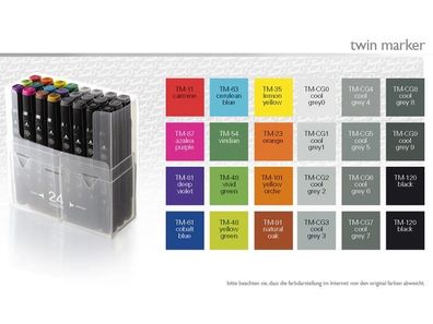 Touch Twin Marker 24er Set - Designer Stifte