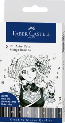 Faber-Castell PITT Artist Pen 8er Etui brush - Manga