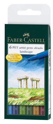 Faber-Castell PITT Artist Pen 6er Etui brush Landscape