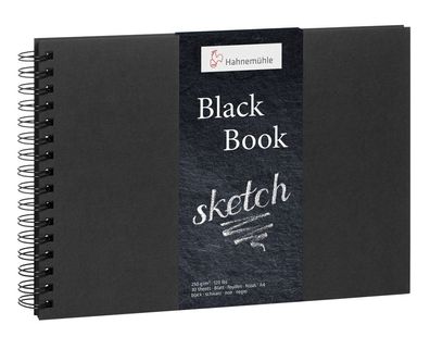 Hahnemühle Black Book 250g/m², 30 Blatt, schwarzes Papier, verschiedene Größen