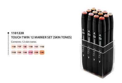 Touch Twin Marker 12er Skin Set - Hautfarben