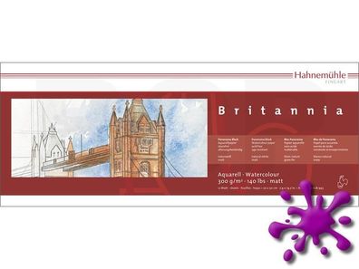 Aquarellblock Britannia Panorama matt 300g 20x50cm 12Bl