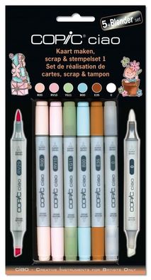 Copic Ciao 5 + 1 Set Scrap & Stempelset 1