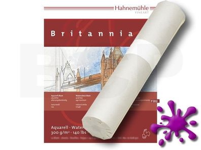 Hahnemühle Aquarellrolle Britannia rau 300g 1,25x10m 1 Rolle