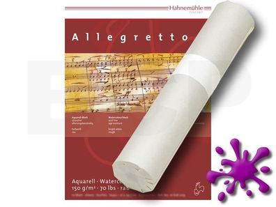 Aquarellpapier Allegretto 150g 1,25x20m 1 Rolle