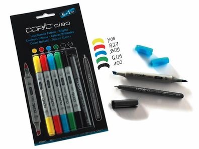 Copic Ciao 5 + 1 Set Leuchtende Farben