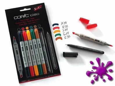 Copic Ciao 5 + 1 Set Hue Farben