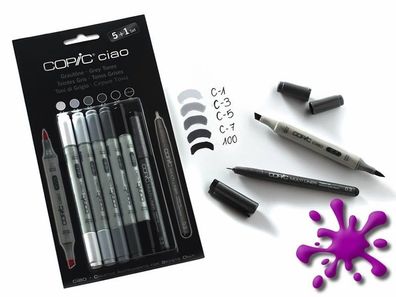 Copic Ciao 5 + 1 Set Grautöne