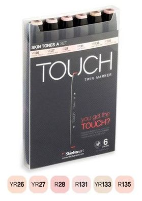 Touch Twin Marker 6er Set Skin Tones - Hauttöne