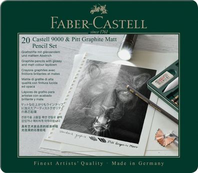 Bleistift Set Faber-Castell Pitt Graphite Matt, 20er Set