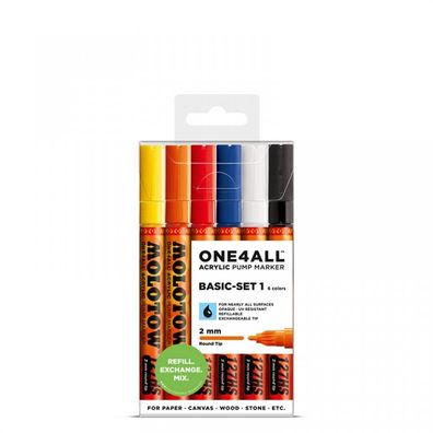 Molotow ONE4ALL 127HS Marker 6er Basic-Set 1