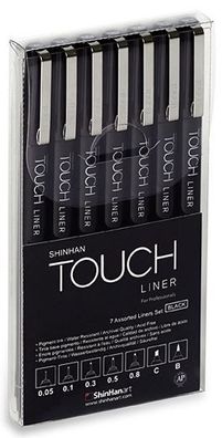 Shinhan Touch Liner, Fineliner Set mit 7 verschiedenen Strichbreiten
