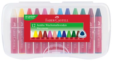 Faber Castell Jumbo Wachsmalkreiden 12er Box