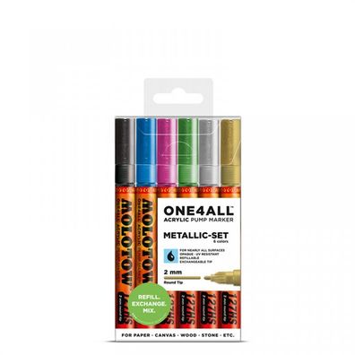 Molotow ONE4ALL 127HS Marker 6er Metallic-Set