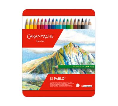 Caran d‘Ache Pablo Künstlerfarbstifte - 18 Farben