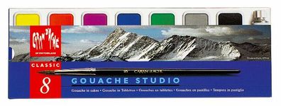 Caran d'Ache Gouache STUDIO Farbtabletten - 8er Set