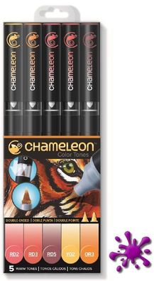 Chameleon Pens 5er Set - Warme Töne