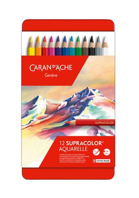 Caran d‘Ache Supracolor Soft Aquarellfarbstifte - 12 Farben