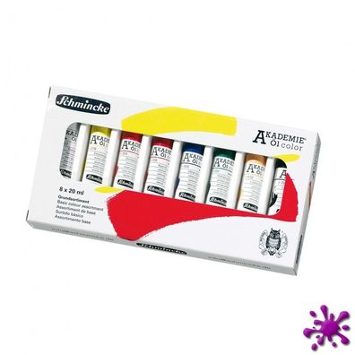 Schmincke Akademie Ölfarben im Kartonset, 8 x 20ml