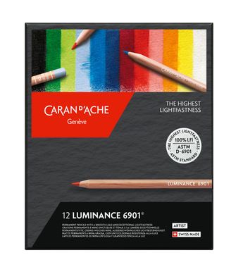 Caran d‘Ache Luminance 6901 - 12 Künstlerfarbstifte